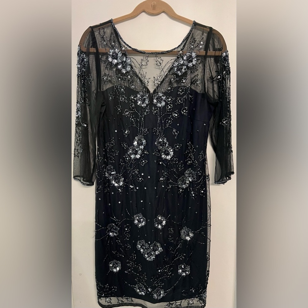 Patra Sequin Beaded Cocktail Dress